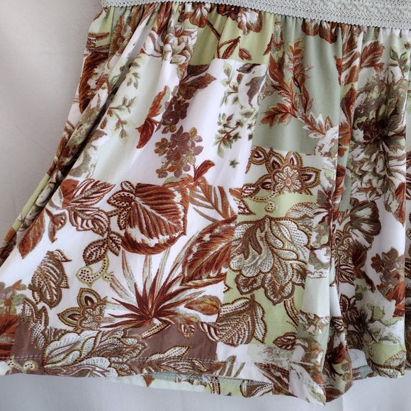Super Soft Flouncy Boho Floral Shorts Elastic Waist Stretchy 1X & 3X Plus NEW - Picture 2 of 7